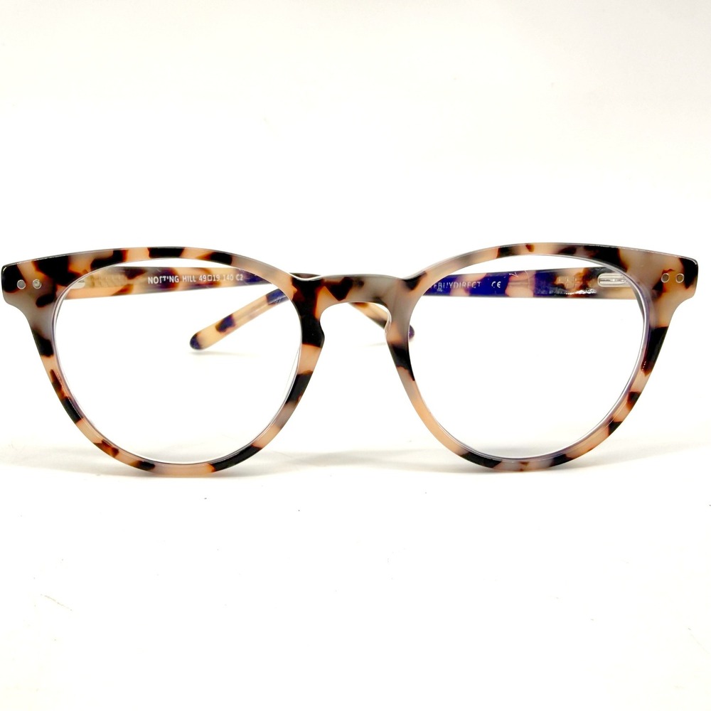 Notting Hill Eyeglasses Women 49-19-140 Tortoise Round Cat Eye Office Smart